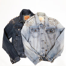 Load image into Gallery viewer, Spikes On Top - Reworked Denim Jacket