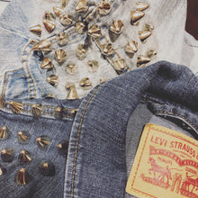 Load image into Gallery viewer, Spikes On Top - Reworked Denim Jacket