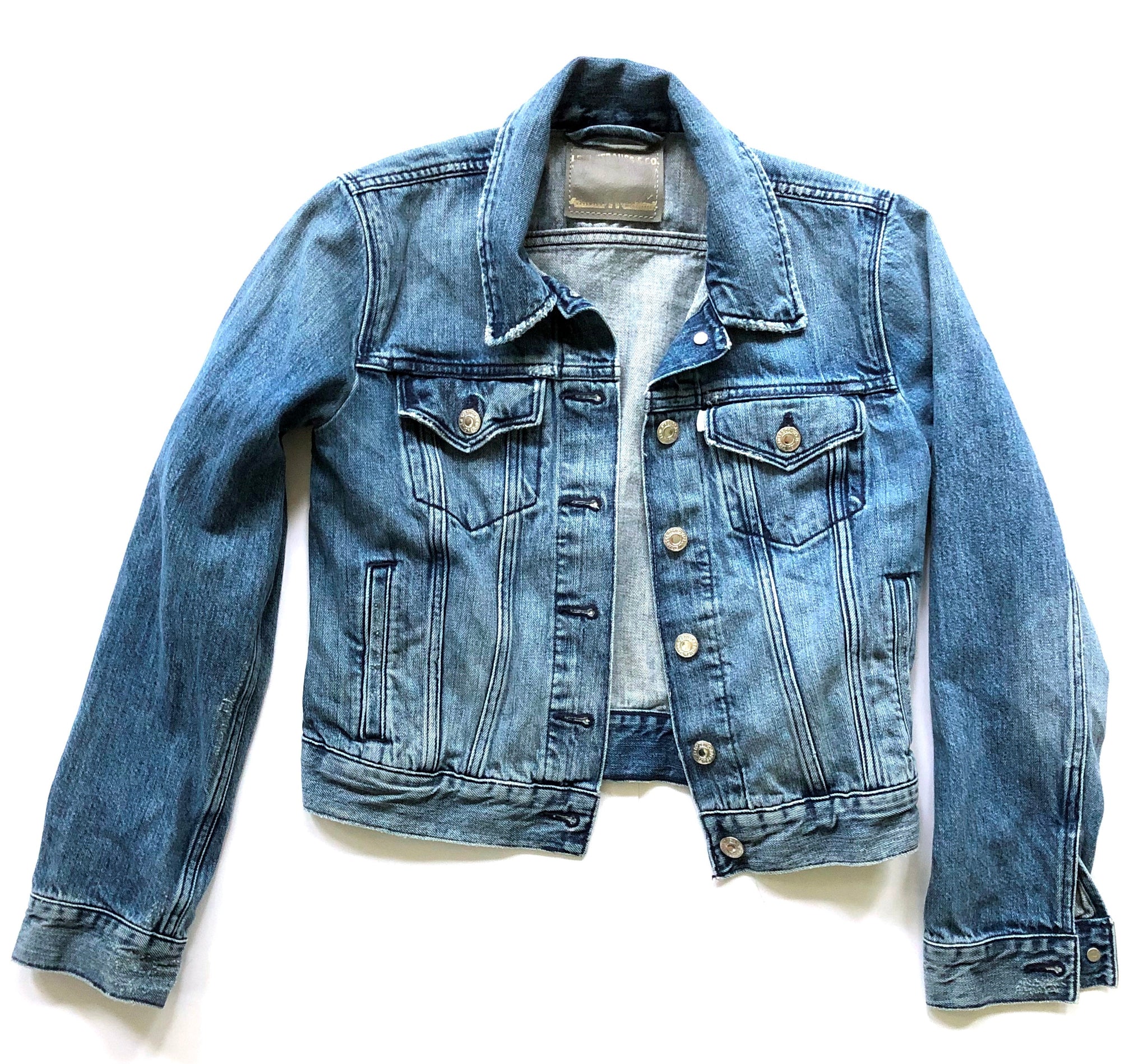 Upcycled Vintage Jean Jacket With Patches / Reworked Vintage Jean