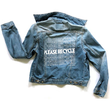 Load image into Gallery viewer, PLEASE RECYCLE - Reworked Denim Jacket